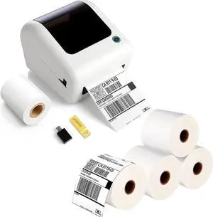 JADENS Bluetooth Thermal Shipping Label Printer - High Speed 4x6, Bluetooth Support PC and Mobile, USB for MAC, Bluetooth for PC and Phone, Compatible with Ebay, , Shopify, Etsy, USPS Barcode