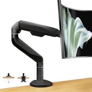 ErgoUnion Single Monitor Mount for 17-49" Ultrawide Monitors Within 33.1 lbs - Heavy Duty Monitor Arm with VESA Mount, Single Monitor Arm Desk Mount, Adjustable Computer Monitor Stand, Black