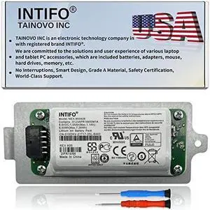 INTIFO 6.93Wh NEX-900926 Smart Battery Compatible with Dell EqualLogic Module Type 15 Type 18 Type 19 PS4210 PS6210 PS6610 Controller Series 010DXV 0FK6YW 0K4PPV 0KVY4F 0M1GDN NEX-900926-A [2-Cell]