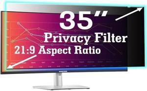 ACONETMAX 35 Inch Privacy Screen Filter for Computer Ultrawide 21:9 Curved Monitor- Privacy Shield and Anti-Glare Blue Light Shield Protector