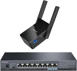 BrosTrend AX1500 WiFi 6 Universal WiFi to Ethernet Adapter and BrosTrend 8-Port 2.5G Ethernet Switch Multi-Gigabit Unmanaged Network Switch
