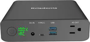 Krisdonia AC Outlet Portable Laptop Charger (TSA-Approved) 27000mAh 130W Travel Laptop Power Bank & External Battery Pack for MacBook, Laptop, CPAP, Projector and More