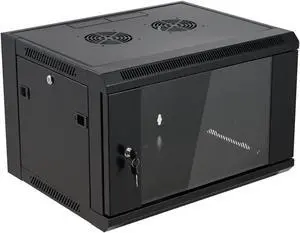 6U Wall Mount Server Cabinet Network Rack Enclosure Locking Glass Door by Tedgetal