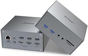 USB C Docking Station Dual Monitor,SUTOUG 16 in 1 Docking Station for MacBook Pro/Air, USB-C Windows Laptops with 4K HDMI, 2 DPS, 100W PD 3.0, 6 USB Ports, Mic/Audio, Mac OS Supports Extended Display