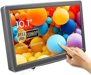 ELECROW 10.1 Inch Touchscreen Monitor Compatible with Raspberry Pi Screen 1920X1080p IPS Monitor VGA HD Display for Laptop Jetson Nano Win PC (Touch Sceen Version)