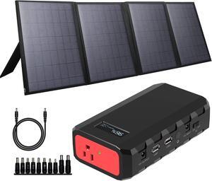 SinKeu 88.8Wh|65Watts Portable Laptop Charger with Solar Panel, A Super Travel Portable Battery Pack & Power Bank for HP, Notebooks, MacBook, Laptops