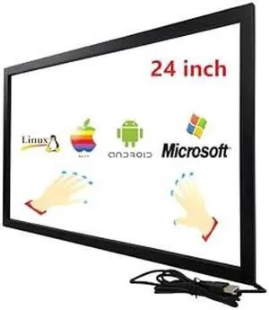 Deyowo 24 Inch Interactive 10 Points Infrared IR Touch Screen Overlay Frame Free Driver