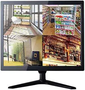 Cocar 15" CCTV Monitor Security Monitor Screen BNC VGA HDMI LCD Display for Home Security Systems Surveillance Camera STB 1024x768 Built-in Speaker Vesa Wall Mounting