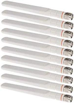 RW RoutersWholesale 2.4GHz / 5GHz Dual-Band (RP-TNC) Antenna Compatible/Replacement for Cisco AIRONET AIR-ANT2524DW-R= (White) 10PACK