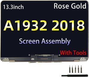 Areiliya Screen Replacement for MacBook Air 13.3" A1932 2018 Year EMC 3184 Retina Full LCD Display Assembly 2560x1600 (Rose Gold)