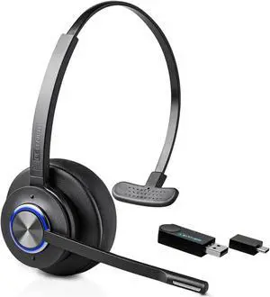 Leitner LH470XL  Extra Comfort and Focus with XL Earpad  Wireless Computer Headset with Microphone  DECT USB Dongle Headset for Softphone, Computer, Laptop, and Tablet