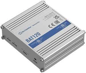 Teltonika BAT120000100 Model BAT120 Uninterrupted Power Supply; 24W US PSU 4-pin Connector; Overvoltage and Reverse Polarity Protection; Aluminum Housing; 2300 mAh Battery Capacity; for up to 6 Hours