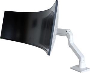 BEWISER Heavy Duty Monitor Arm Ultrawide Monitor Mount for 34-49 inches and New 57 inches Screens,Weight Capacity Up to 44 lbs,Full Motion Height Swivel Adjustable Monitor Arm(White)