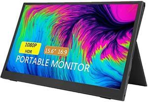 ciciglow Portable Monitor,15.6inch 1080P HDR USB C Laptop Monitor HDMI Computer Display IPS Ultrathin Gaming Monitor,External Monitor for Laptop PC Phone PS4 Xbox Switch