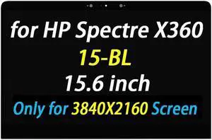 PEHDPVS 15.6" Replacement UHD 4K 3840x2160 911082-001 for HP Spectre X360 15-bl 15-bl012dx 15-bl112dx 15-bl062nr 15-bl072nr 15-bl152nr LED LCD Display Touch Screen Digitizer Assembly(No Bezel)