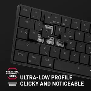 BAROCCOMiSTEL AIRONE Mechanical Keyboard, 65% Layout, Cherry MX ULP Switch, RGB Backlit, USB-C Cable, Windows/MacOS/iOS, Macro Support, Portable, Super Slim/Super Light, Black- Tactile