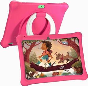 SGIN Tablet for Kids 2GB RAM 64GB ROM, 10 Inch Android 12 Kids Tablet with Case with Parental Control APP, Dual Camera, WiFi, Educational Games,iWawa Pre Installed (Pink)