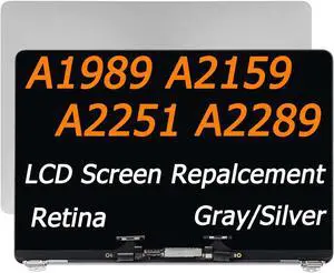 DZLQS A1989 A2159 A2251 A2289 LCD Screen Display Assembly Replacement Compatible with MacBook Pro 13 inches 2018 2019 2020 Year Retina (Silver)