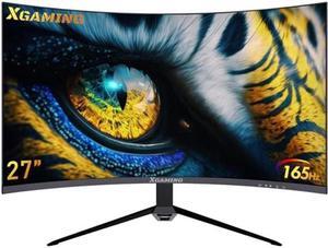 XGaming 27 Inch Curved Gaming Monitor 144Hz 165Hz 2K,QHD 2560 x 1440p 1500R Computer Monitor,16:9 Wide Display,1ms,FreeSync,98% sRGB,Eye Care HDR PC Screen Built-in Speakers,HDMI,VESA,Tilt Adjustable