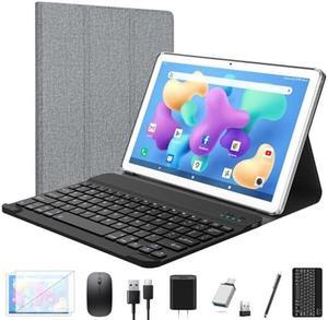 Tablet 2024 Newest Android Tablet 10 inch, Octa-Core 5G WiFi Tablet with Keyboard, 128GB + 4GB + 1TB Expandable Storage, Large Touch-Screen Tablet, 13MP Dual Camera/Bluetooth/GPS/HD Display/Mouse/Case