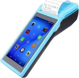 Ciglow Android POS Terminal Receipt Printer, 58mm Handheld Barcode Scanner Printer with 5.5in IPS Display, Support 3G, WiFi, BT3.0/4.0, Quad Core 1+4G, Blue, 110-240v(US)