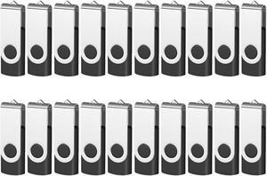 AreTop USB 2.0 Flash Drive 2GB, Pack of 100 Thumb Drives Bulk Memory Sticks, Portable Keychain Jump Drive Multipack for Data Storage (2GB,black-100pack)