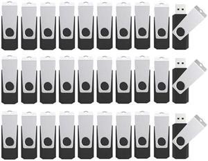 Wooolken 100 Pack 8GB USB 2.0 Flash Drives Bulk with Lanyards Swivel Pen Drive Thumb Drive with LED Light,Ideal for Weddings,Office, School, Data Storage Backup