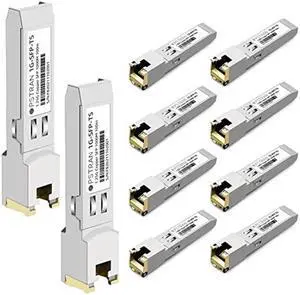 OPSTRAN 1000BASE-T SFP to RJ-45 Copper Transceiver Module Compatible with Dell Force10 GP-SFP2-1T SFP-1G-T 310-7225 407-BBOS 100m Cat5e/6 10 Pack