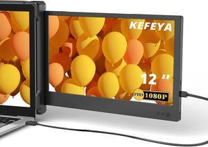 KEFEYA Laptop Screen Extender, Portable Monitor for Laptop 12" Full HD IPS Display, Dual Monitor Extender Compatible with 13-16 Inch Windows, Chrome & Mac