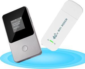 VSVABEFV T8 4G LTE Portable WiFi Hotspot for Travel & LD933-US Portable sim Hotspot 150Mbps