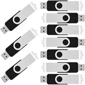 VICFUN 100pcs 8GB USB Flash Drives 8GB USB Memory Stick USB 2.0-Black