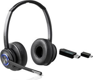 Leitner LH475XL - Extra Comfort and Focus with XL Earpad - Wireless Computer Headset with Microphone - DECT USB Dongle Headset for Softphone, Computer, Laptop, and Tablet