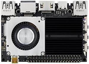 Khadas Amlogic A311D2 Single Board Computer VIM4 with 3.2 Tops NPU with Active Cooling Kit Supports 4K UI and HDMI Input, 4 Display Interfaces, LAN WiFi 6&BT5.1, 8GB 64bit LPDDR4X 2016MHz