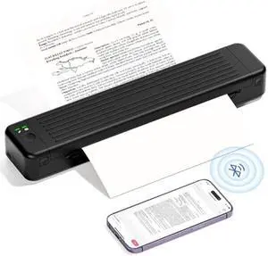 ItriAce P831 Portable Thermal Printer,Portable Printer Wireless for Travel,Bluetooth Thermal Printer Support 8.5" x 11" US Letter & A4 Copy Paper,Suitable for Traveling,Vehincles,Office,300DPI.