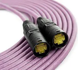 SoundTools SuperCAT Professional Grade Shielded CAT5e etherCON Cable, Flexible Polyurethane Jacket, Neutrik Connectors (150 feet, Purple)