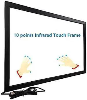 Deyowo 65 Inch Interactive 10 Points Infrared IR Touch Screen Overlay Frame Free Driver