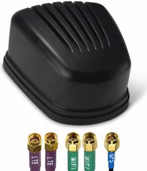 Proxicast 5-in-1 Pro-Grade Low-Profile 2x2 MIMO 4G/5G + Wi-Fi + GPS Screw Mount Combination Vehicle Antenna Compatible with Cradlepoint, Digi, Peplink and Other Modems/Routers (Gibraltar ANT-510-221)