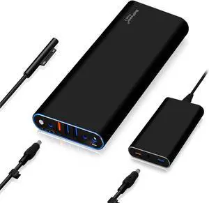 BatPower ProE 2 ES15B 210Wh MS Surface External Battery for Surface Book 3 2 1 Power Bank Surface Laptop 4 3 2 1 Portable Charger Surface Pro X 8 7 6 5 4 3 Go and Surface 120W Slim Charger Ac Adapter