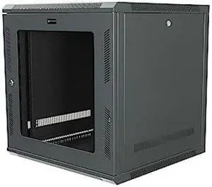 Networx 12U Wall Mount Server Cabinet - 24 Inch Depth, Acrylic Door, Flat Packed