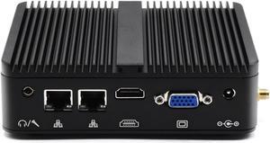 WEIDIAN Mini PC Fanless Mini Desktop Celeron DDR4 8GB RAM, 128GB SSD, Desktop Computer, Dual LAN, BT, Mini Desktop Computer with HD/VGA Port, Windows 11 Pro Fanless Mini Desktop PC