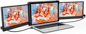 BQAA P2 Laptop Screen Extender Monitor Triple Portable Monitor for Laptop 12 Inch Laptop Monitor Extender Type-C/HDMI for Windows,Mac 13-16'' Laptop