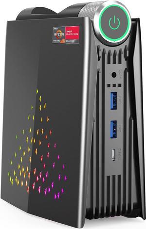 ACEMAGICIAN Gaming PC, AMR5 AMD Ryzen 5 4500U(up to 4.0Ghz) Desktop Computers Tower, 16GB DDR4 512GB NVMe SSD Mini Computer 4K@60Hz HDMI, DP, Type-C Output, WiFi 6, BT 5.2, Small PC