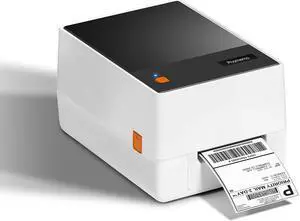 Phomemo Thermal Printer & Thermal Transfer Printer, 300 dpi Bluetooth Lable Printer 5 IPS, Print for Barcodes, Print Width of 4 inch, USB, Serial, Ethernet Connectivity, T310-BT White
