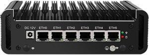 6 Ports Firewall Micro Appliance, Mini PC Intel Quad Celeron N5105, Inter i226-V LAN, DDR4 RAM, AES-NI, Router PC, VPN, 8 GB RAM 128 GB SSD