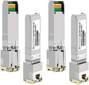 OPSTRAN 10GBASE-T SFP+ to RJ45 Copper Transceiver Module Compatible with HPE Aruba ProCurve JL563B 10G SFP+ 80m Cat6a/7 4 Pack