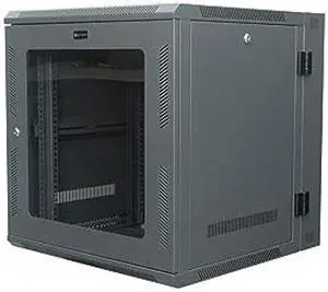 Networx 12U Swing Out Wall Mount Server Cabinet - 24 Inch Depth, Acrylic Door, Flat Packed