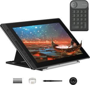 HUION KAMVAS Pro 16 Graphics Drawing Tablet with Screen Full-Laminated Tilt Battery-Free Stylus Touch Bar Adjustable Stand, Work with Windows, Mac and Linux, 15.6inch Pen Display with Mini Keydial K20