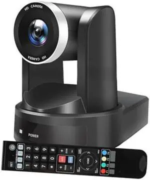 Yoidesu Tiny PTZ Webcam, 10X Optical Zoom Camera PTZ, HD 1080P Video Conference Camera System, HDMI SDI IP Output, Webcam for Online Meeting Class Live Streaming (US Plug)