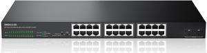 24 Port 2.5G Ethernet Switch Unmanaged Network Switch with 24 x 2.5 Gigabit | 2 x 10G SFP+ | Work with 10-100-1000Mbps Devices | 160G Bandwidth | Plug & Play | Fanless Quiet Metal Internet Switch