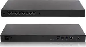 KETUOPU 1U Rack Mini PC Firewall Router K4305U8 with Celeron 4305U, 8G DDR4 RAM 128G SSD Micro Firewall Appliance, 8*Intel 2.5Gigabit Ethernet, 1*COM(RJ45), AES-NI, for Home/Office/School/Hotel